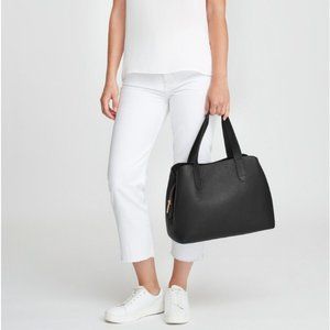 NWT Cuyana Zippered Satchel  in Black - Pebbled Leather
